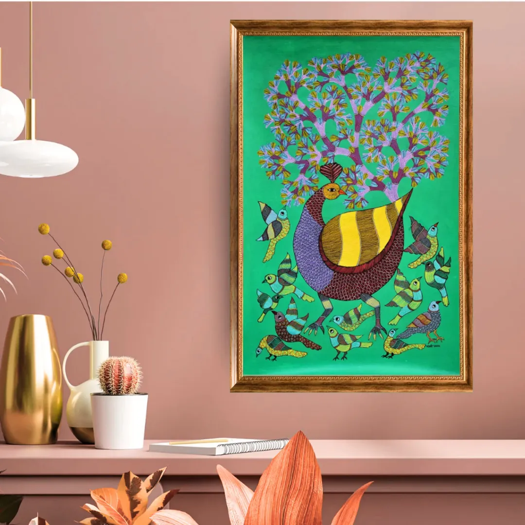 Peacock and Birds 