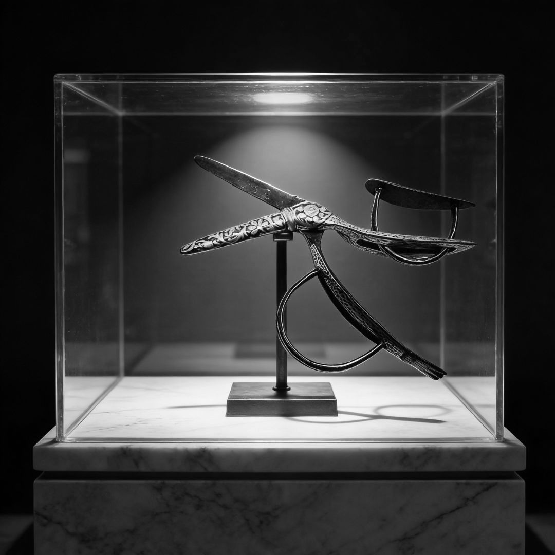 Gold Koftgari Scissors with Traditional Handcrafted Metal Inlay