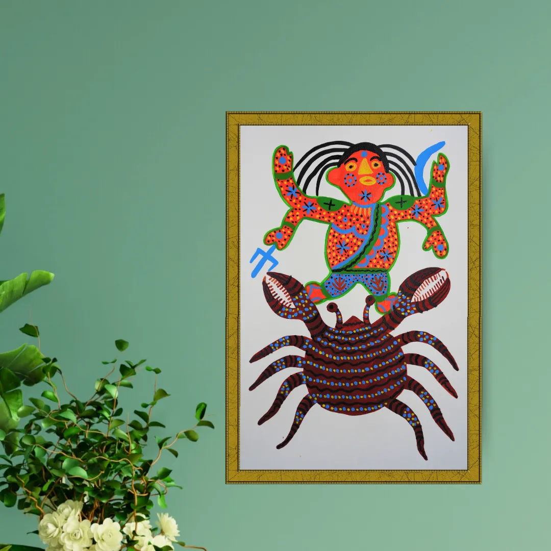 Buddha Dev on his Crab Mount