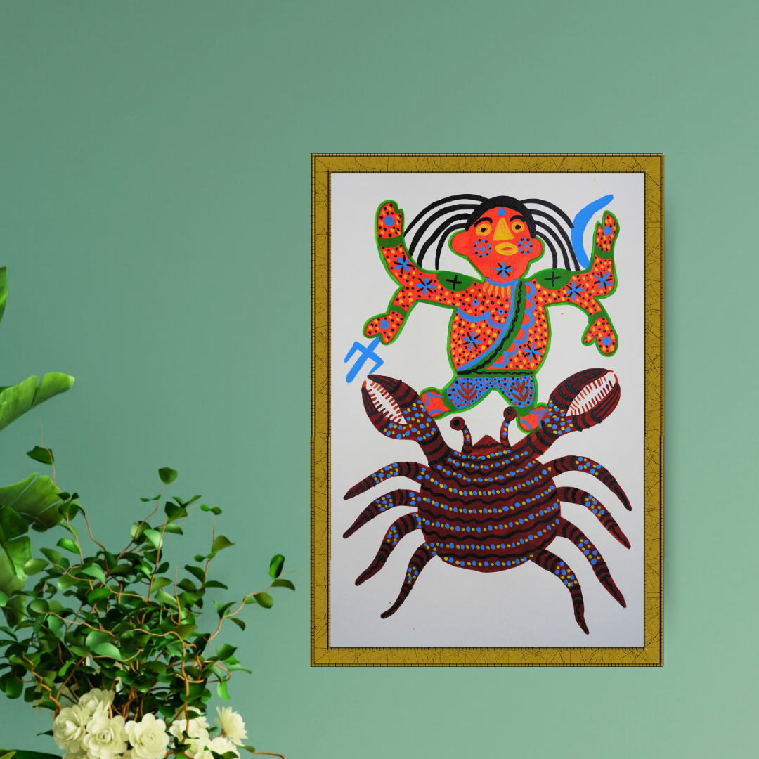 Buddha Dev on his Crab Mount