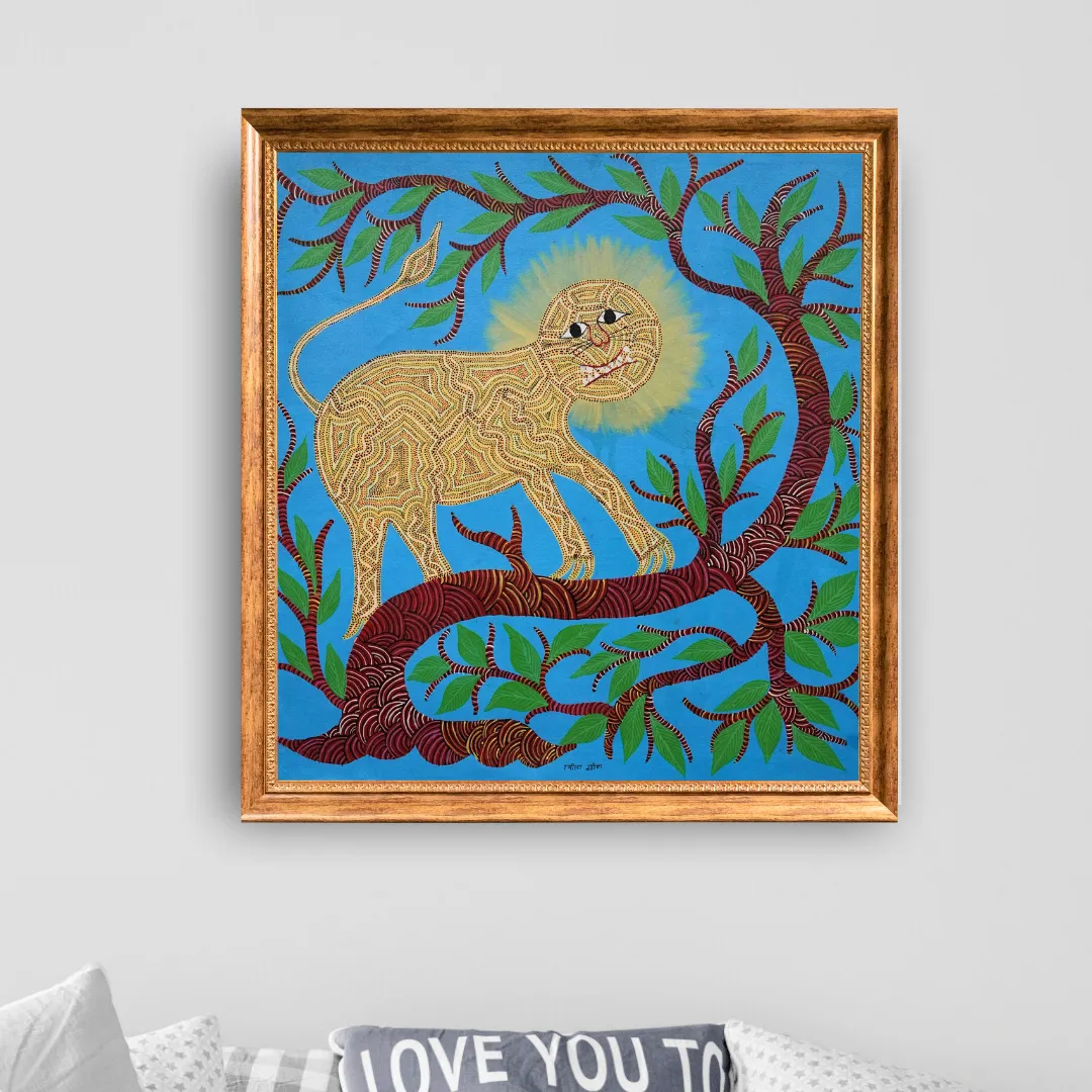Lion On A Tree