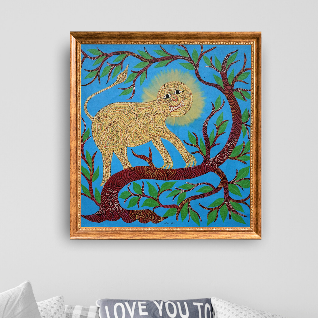 Lion On A Tree