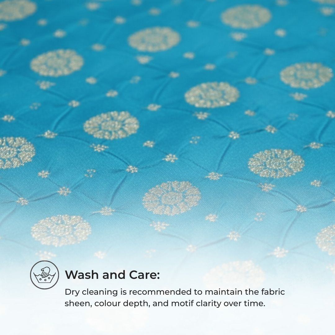 Silk Doller Silki Butta Saree with Coordinated Blouse Piece (Unstitched)