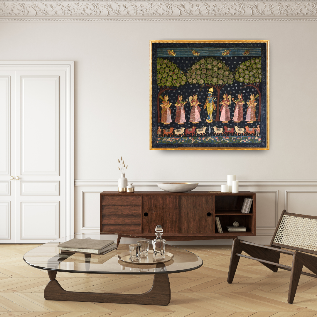 Krishna with Gopis Under Tree - 04