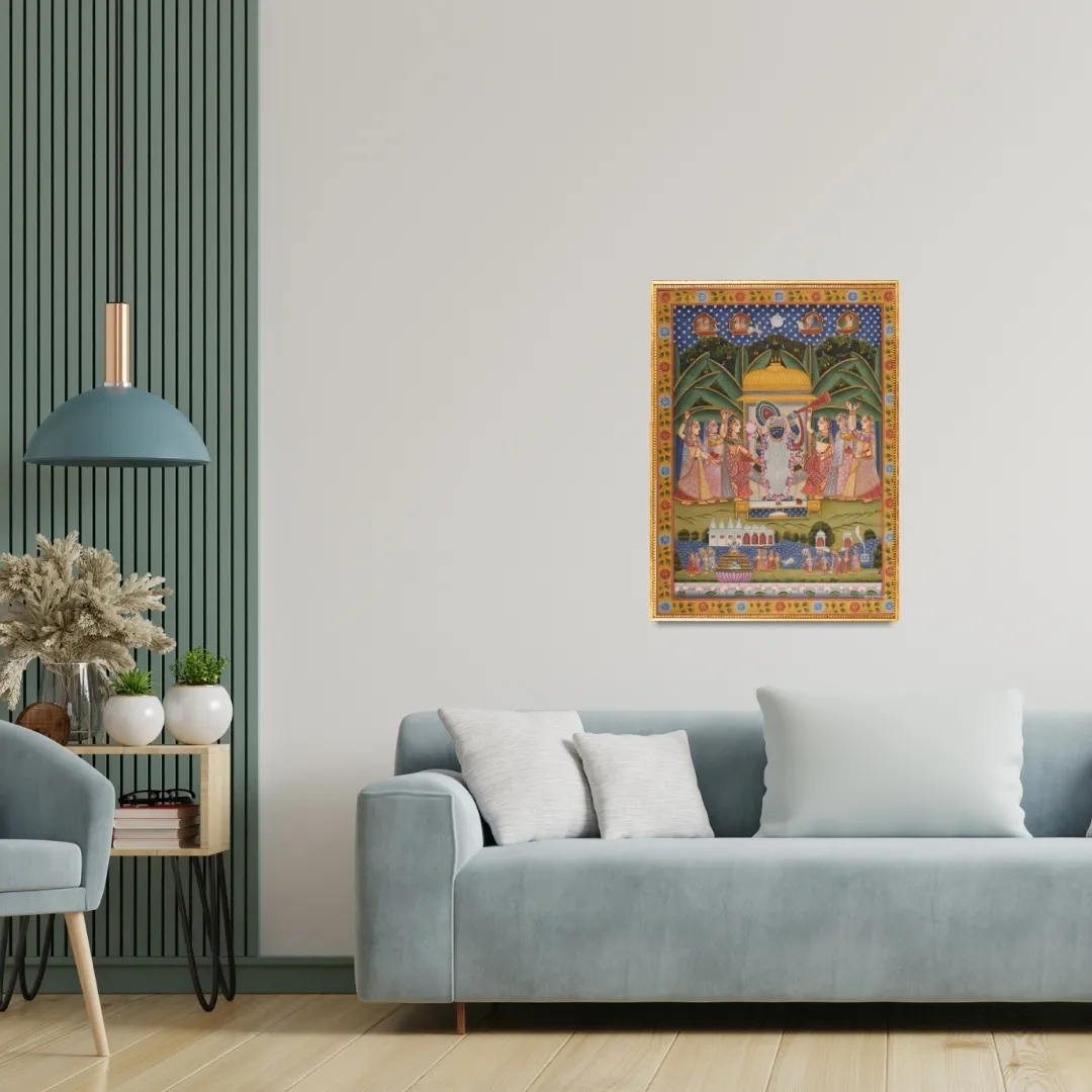 Pichwai Radiant Sharat Poornima Painting
