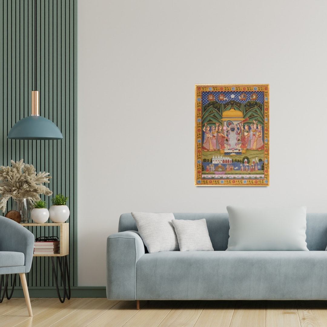 Pichwai Radiant Sharat Poornima Painting