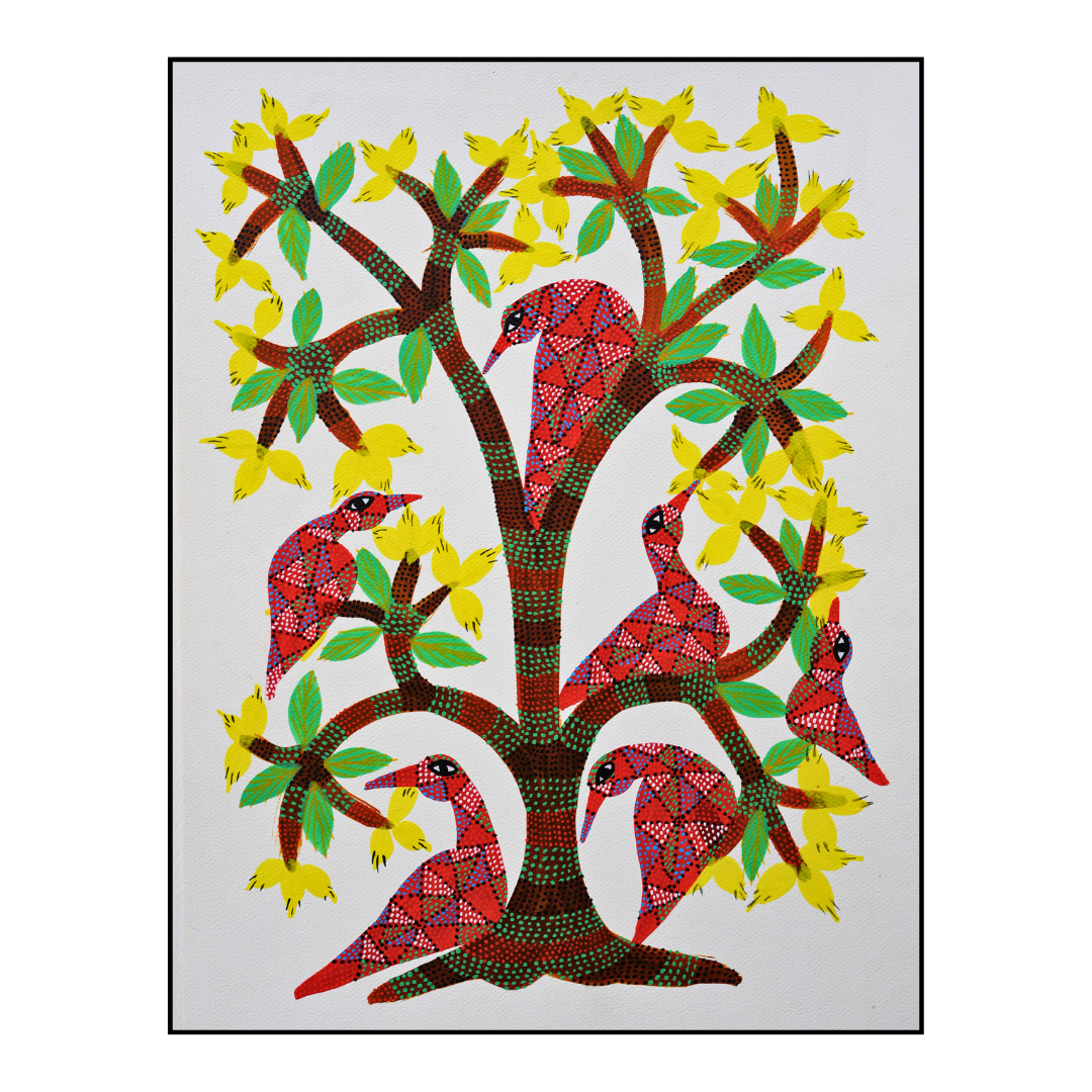 Birds on Mahua Tree