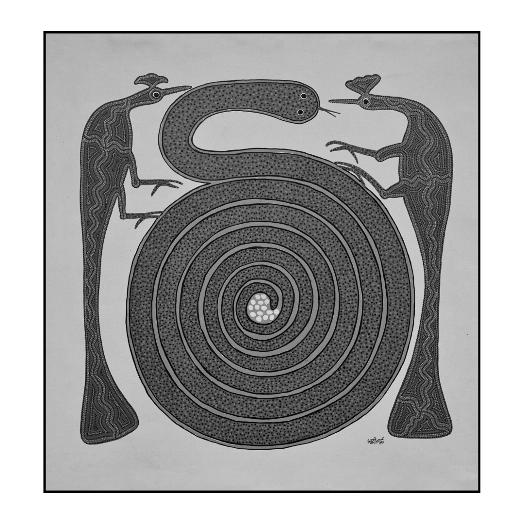 Peacock & Snake with Eggs: A Battle of Survival