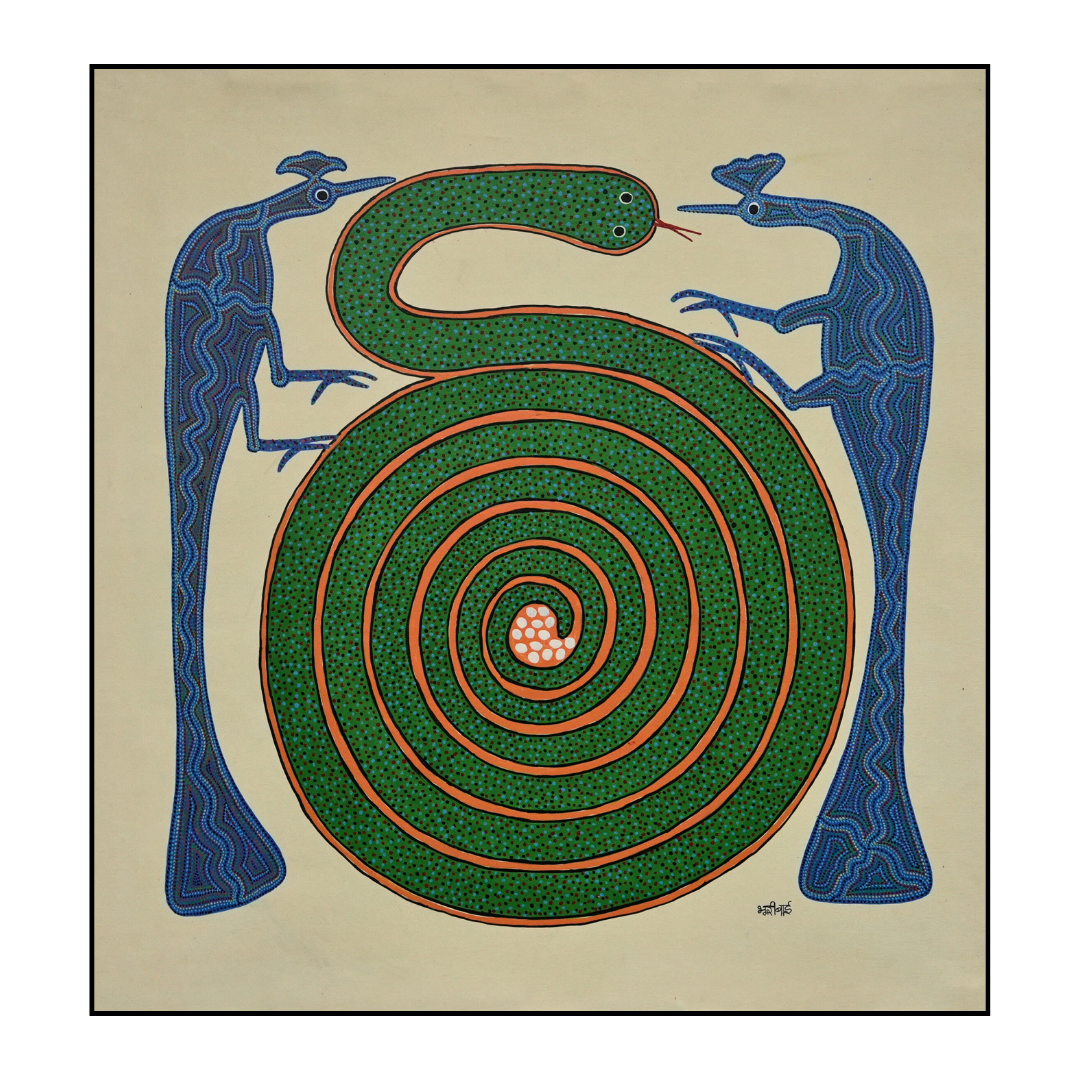 Peacock & Snake with Eggs: A Battle of Survival