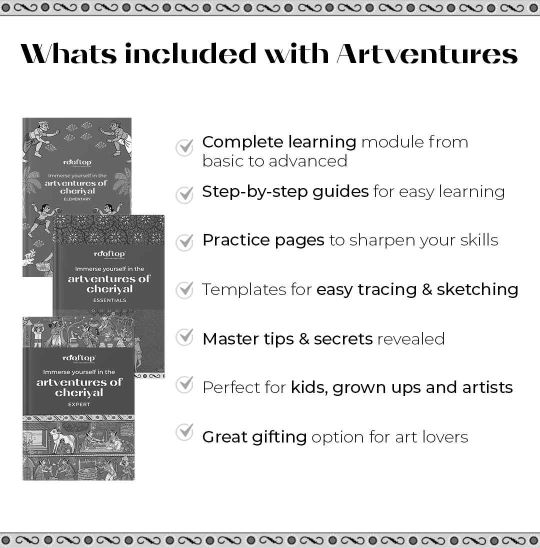 Artventures of Cheriyal: The Complete Scroll Art Journey (Set of 3)