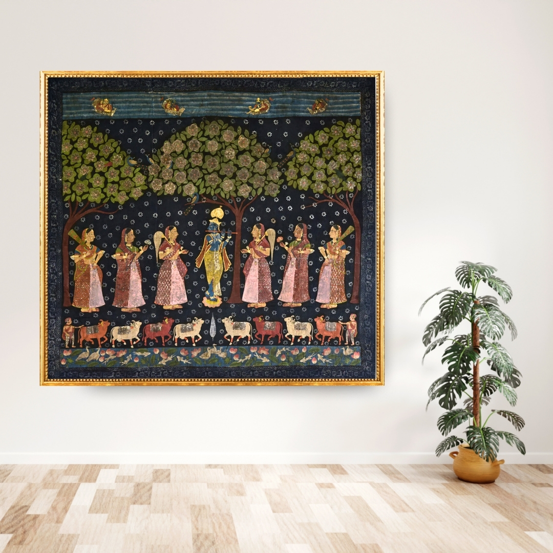 Krishna with Gopis Under Tree - 04