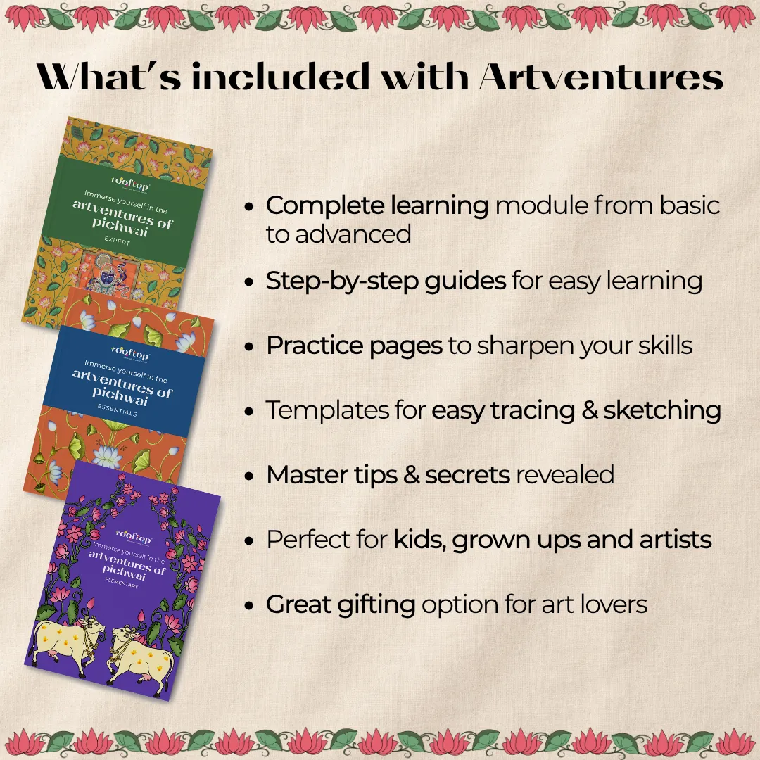 Artventures of Pichwai: The Complete Guide to Divine Art (Set of 3)