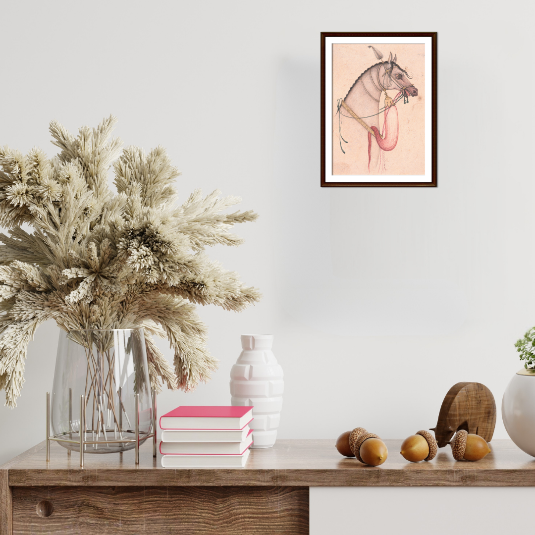 Elegance of the White Bridled Horse