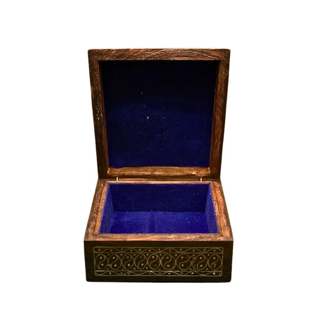 Blooming Heritage Wooden Tarkashi Inlay Box 