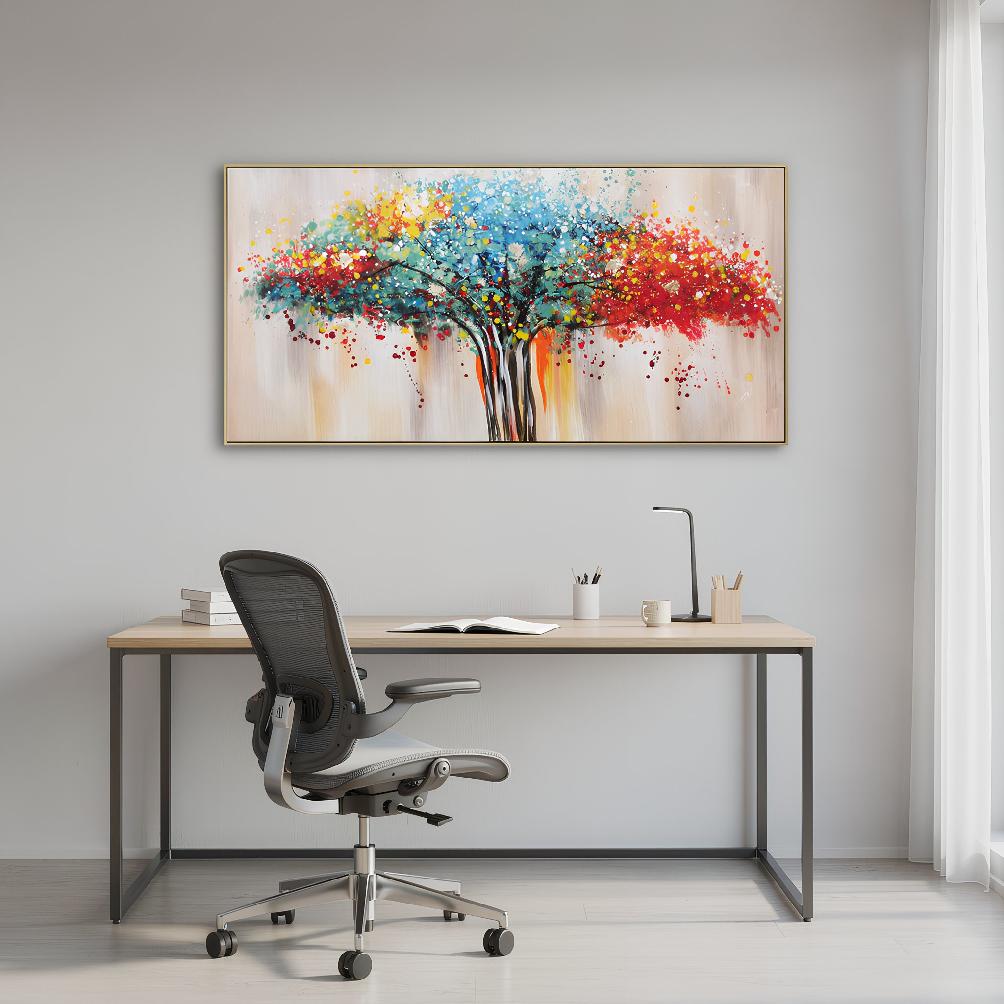 Handmade Abstract Tree Canvas Painting