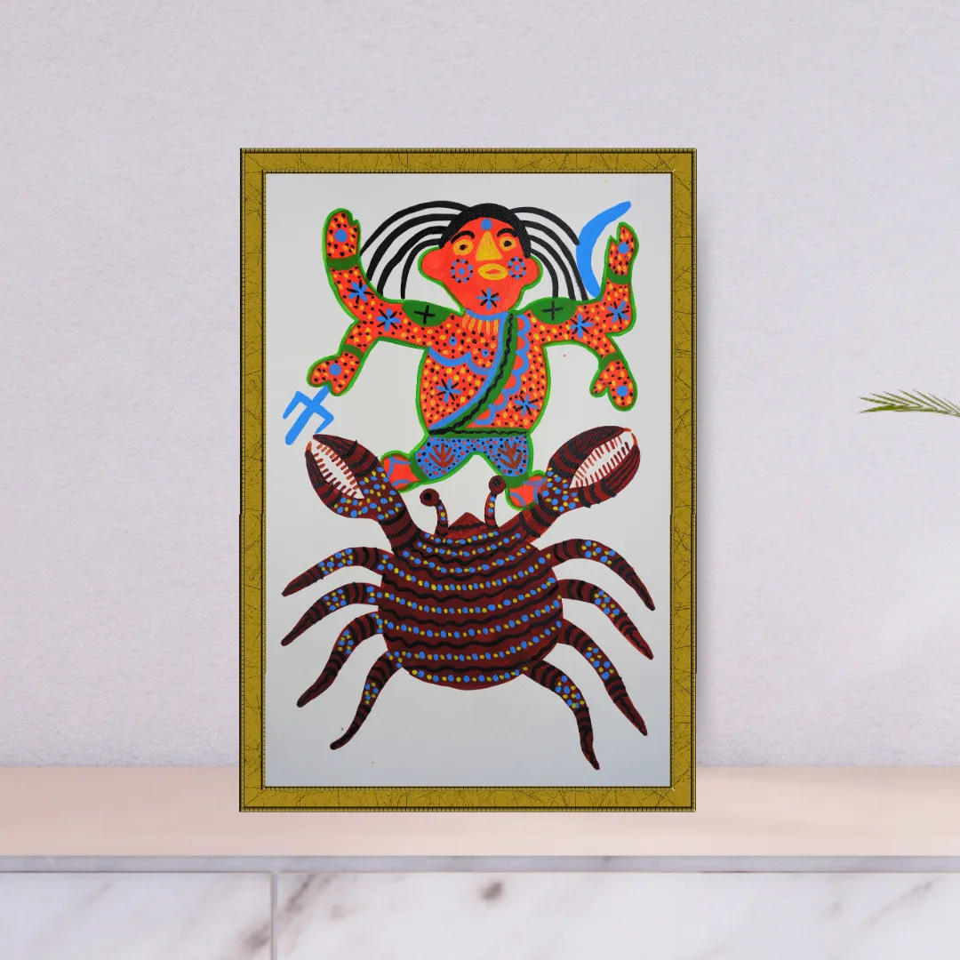 Buddha Dev on his Crab Mount