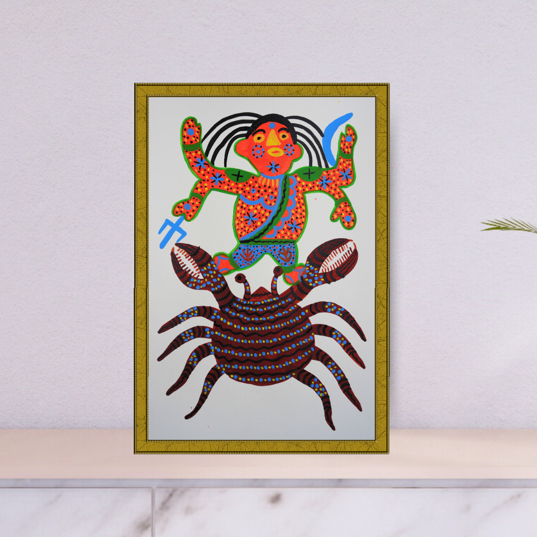 Buddha Dev on his Crab Mount
