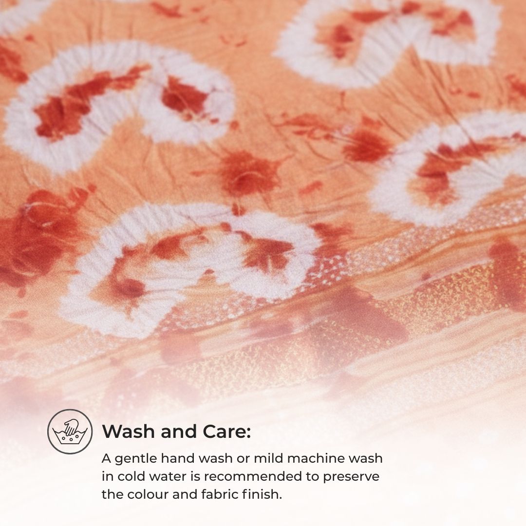 Glace Cotton Jari Patta Tie and Dye Suit Fabric for Cut Top