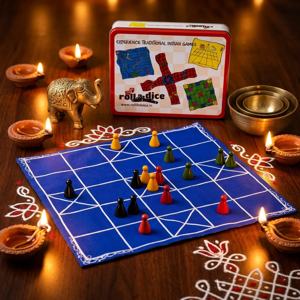 Chowka Bara Board Game – 5 & 7 Houses Combo | Traditional Indian Dice Game