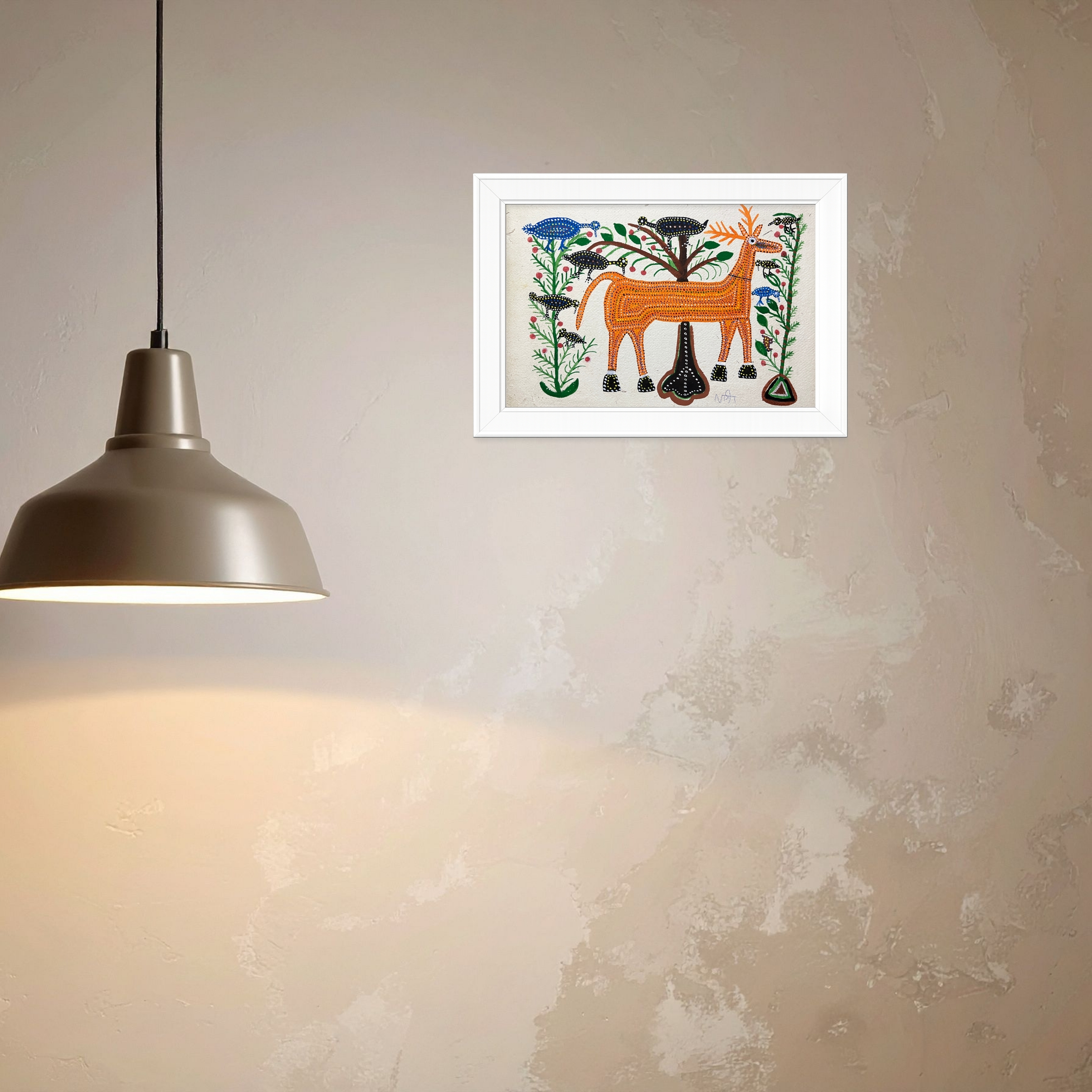 Barasingha in Bhil Art