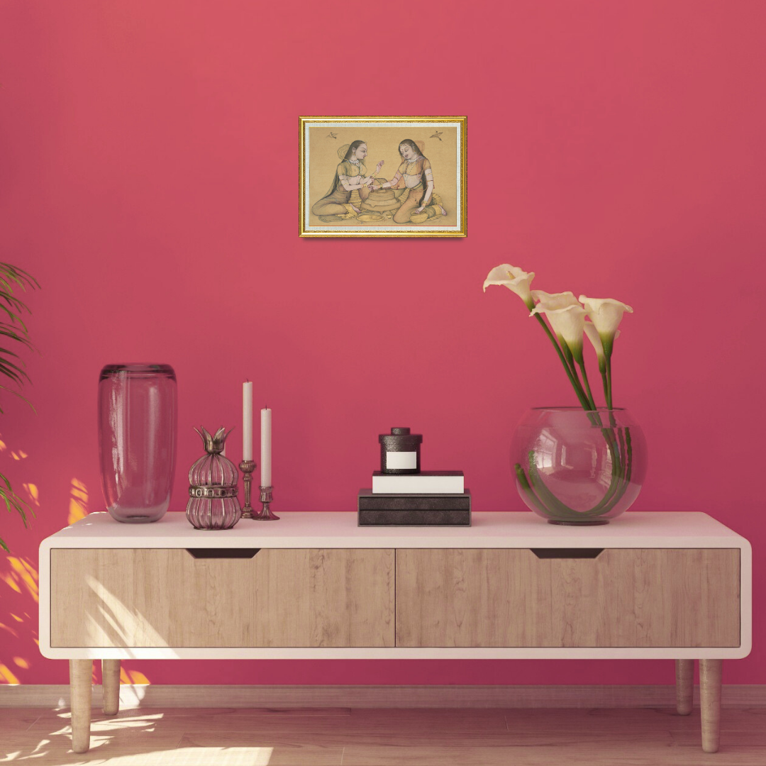 Women Grinding Wheat Flour