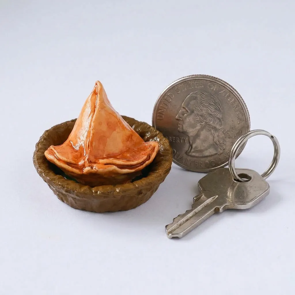 Miniature Samosa and Jalebi Magnet Set