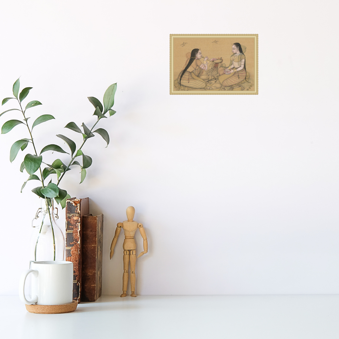 Women Preparing Roti (Indian Bread)