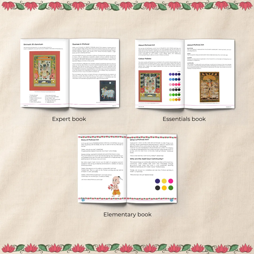 Artventures of Pichwai: The Complete Guide to Divine Art (Set of 3)