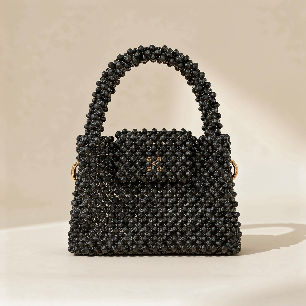 Midnight Luxe Handcrafted Beaded Bag
