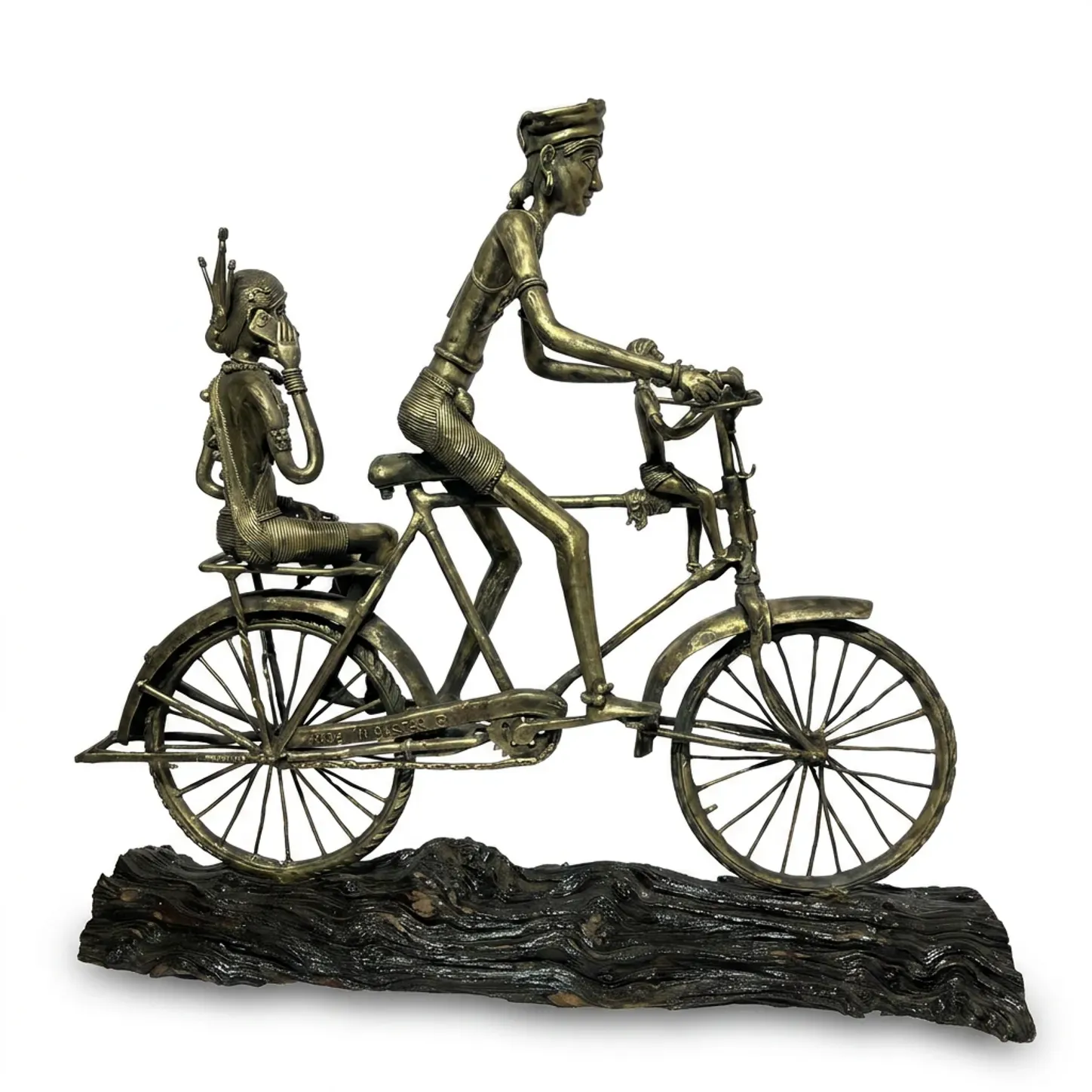 Dhokra Sculpture  -  A Family Rides