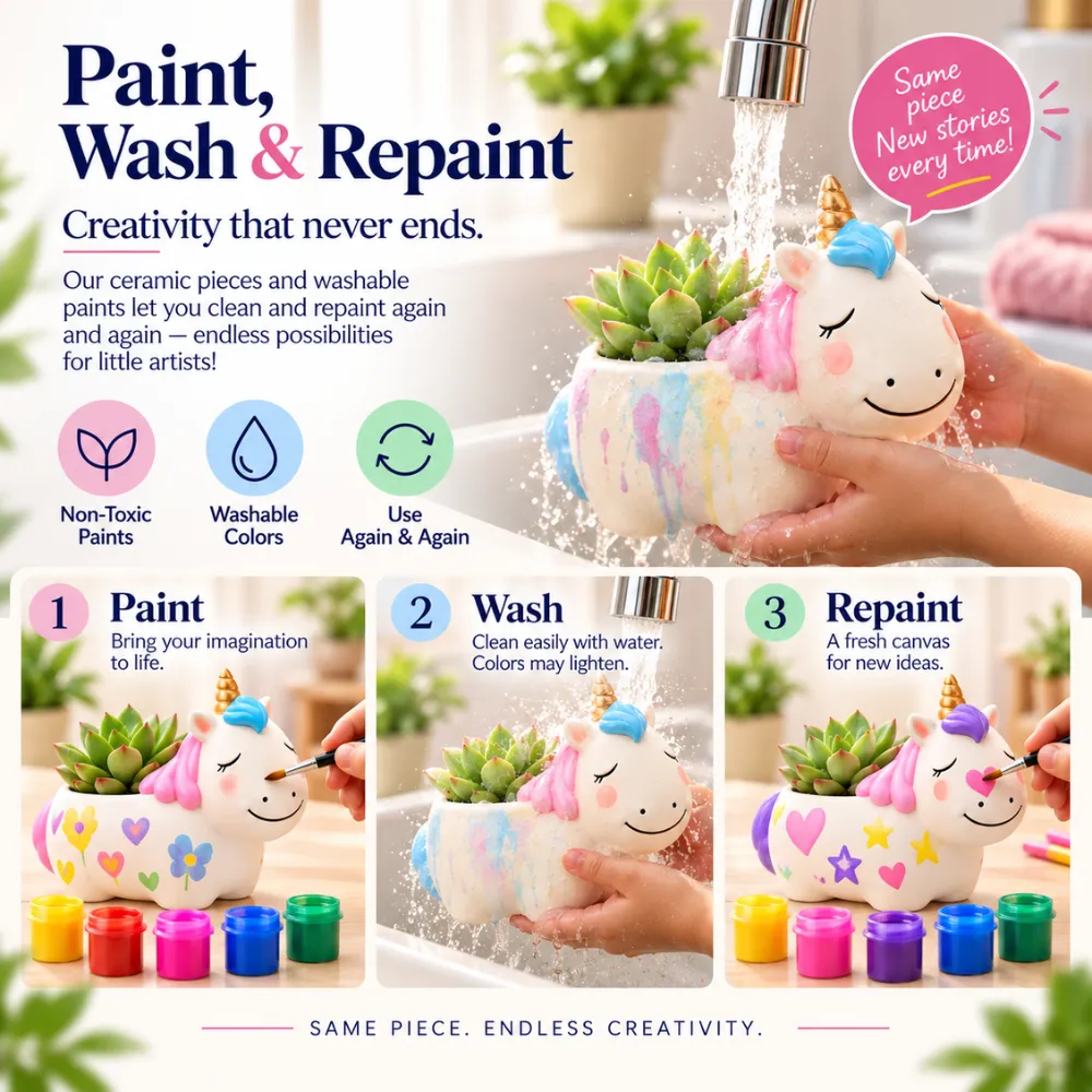 Planter Painting Kit - Unicorn