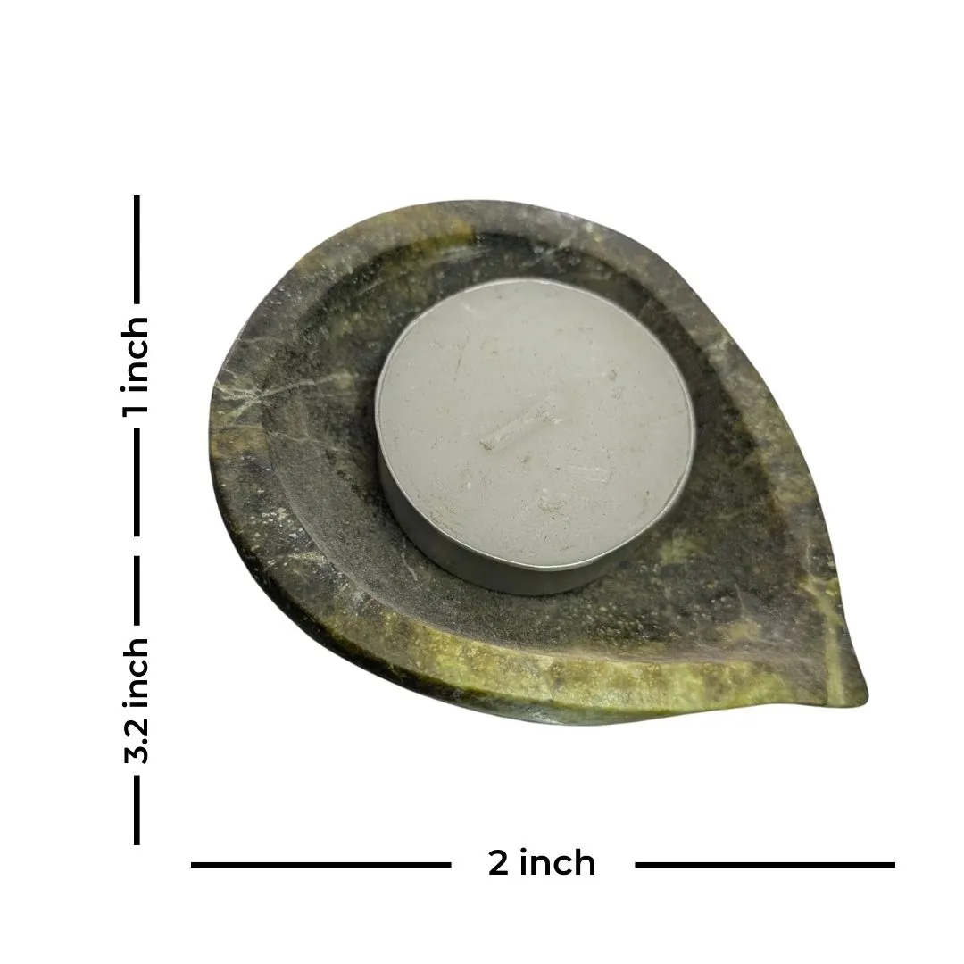 Serpentine Stone Tealight Holder for Calm Interiors 