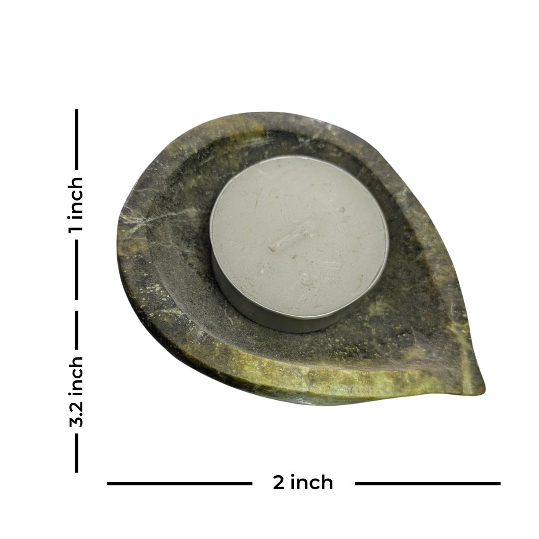 Serpentine Stone Tealight Holder for Calm Interiors 
