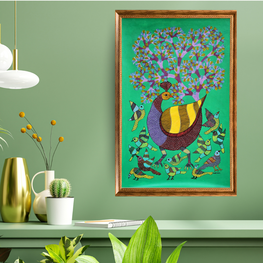Peacock and Birds 