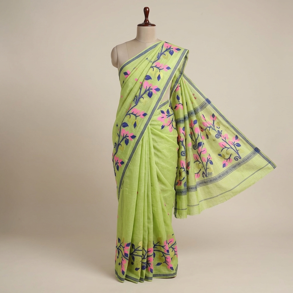 Dhaka Jamdani Cotton Silk