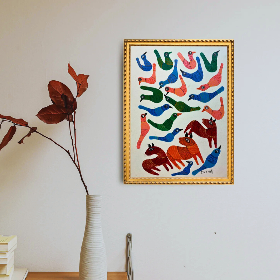 A flock of Birds and Calves