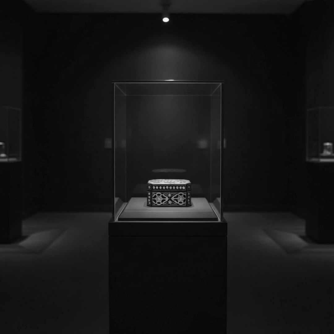 Decorative Handcrafted Koftgari Box with Traditional Metal Inlay