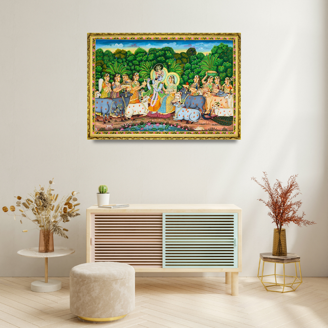 Pichwai Painting - Radha Krishna Van Raas 