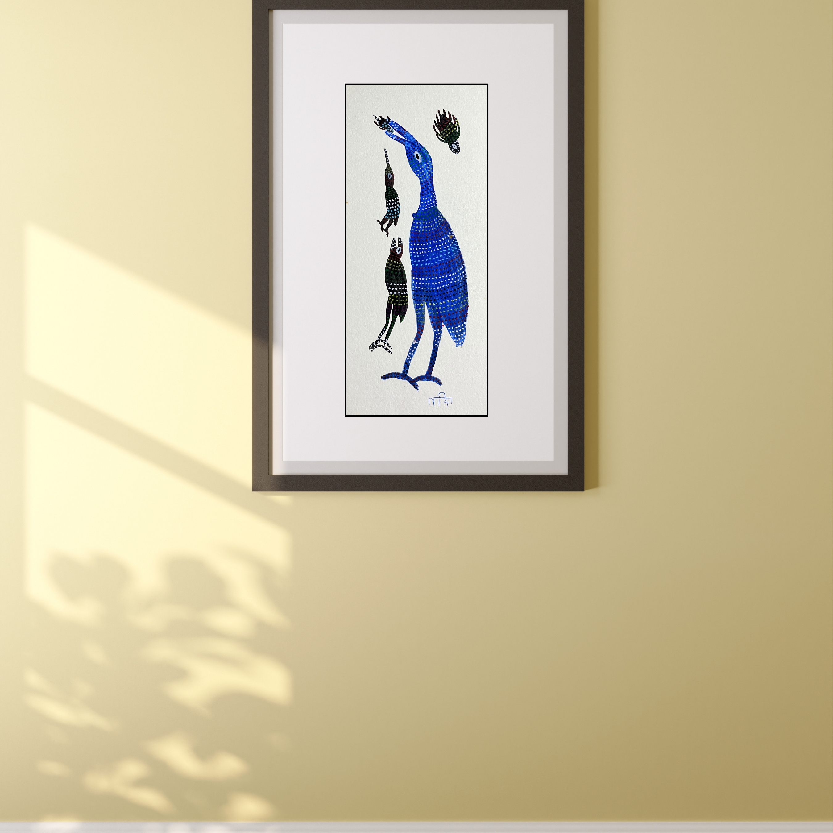 Birds Blue and Black