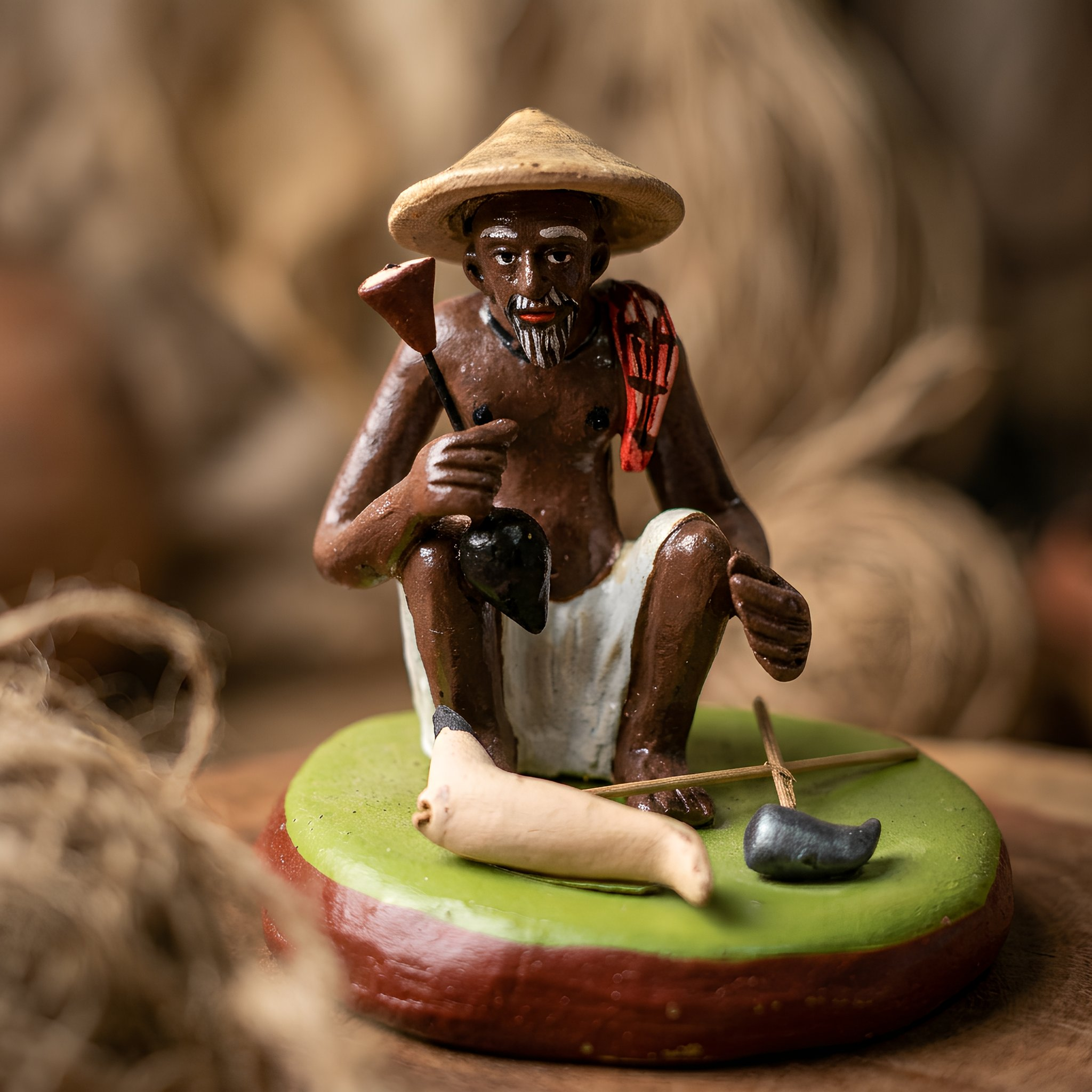 Farmer Clay Figurine | Traditional Golu Doll