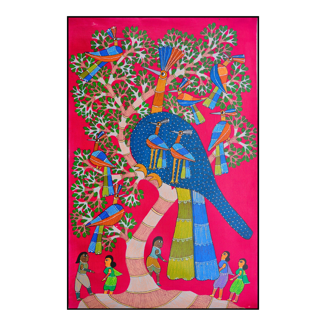 Peacocks Perched: A quite gathering