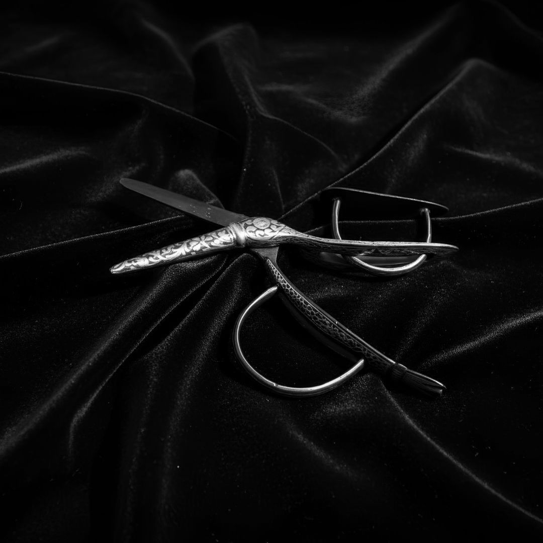 Gold Koftgari Scissors with Traditional Handcrafted Metal Inlay