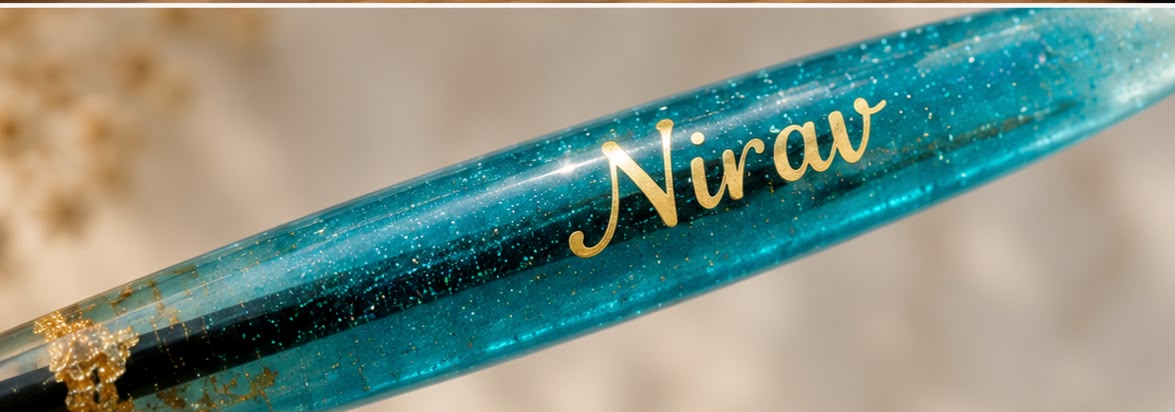 Custom Name Resin Pen – Handmade Personalized Writing Pen