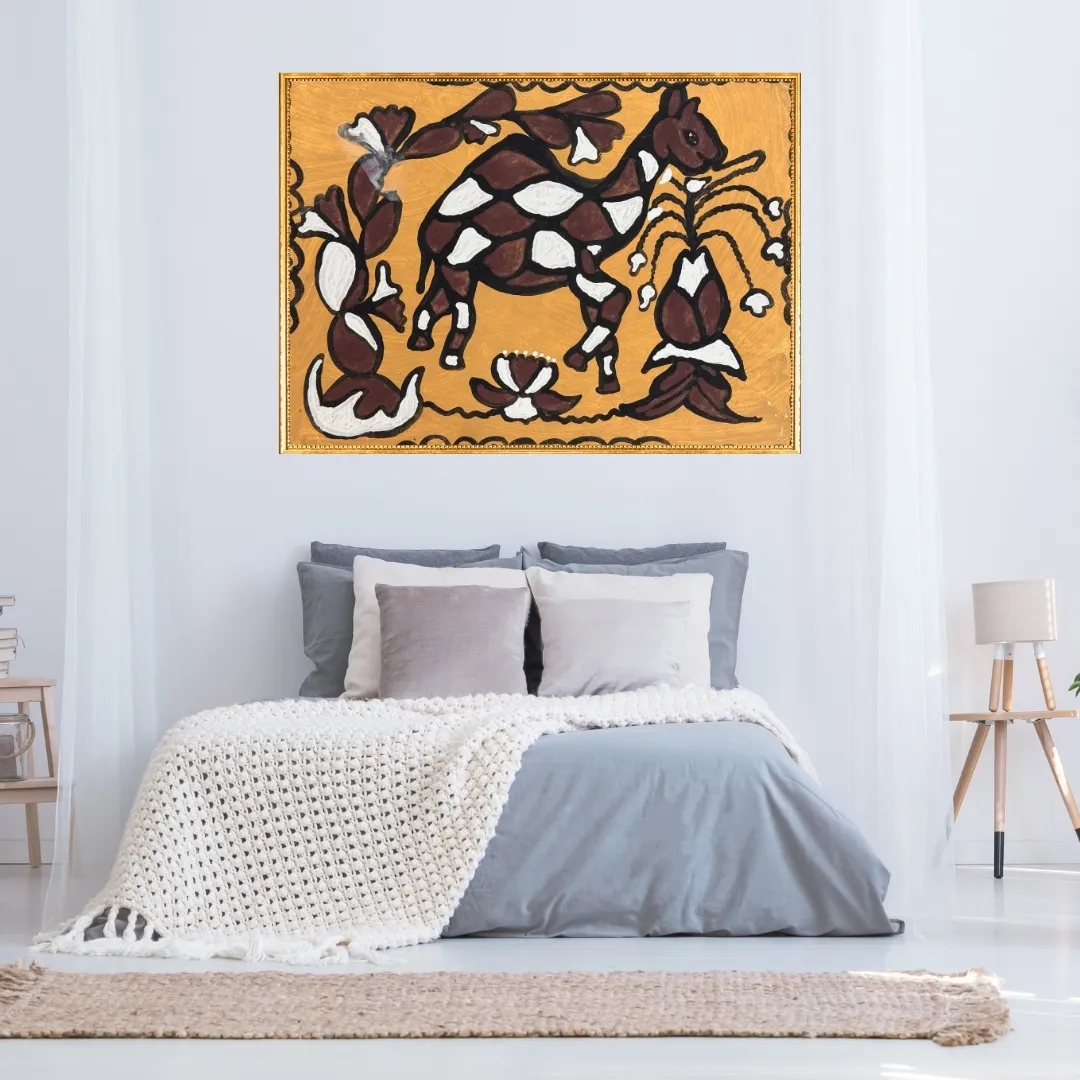 Giraffe Among Blossoms by Fatima