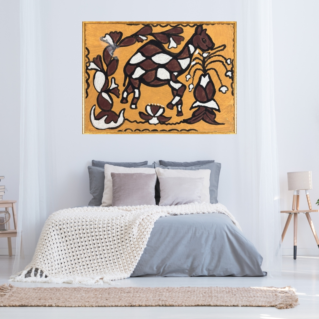 Giraffe Among Blossoms by Fatima