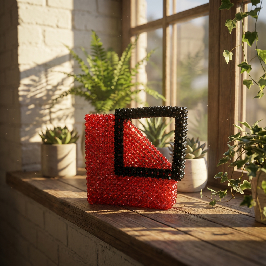 Velvet Flame Beaded Bag