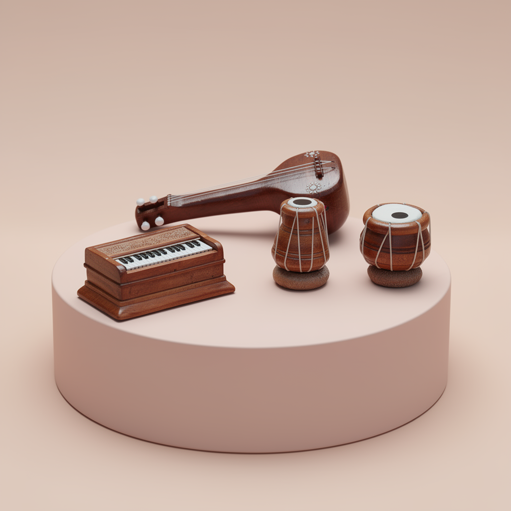 Handmade Miniature Musical Instruments Set