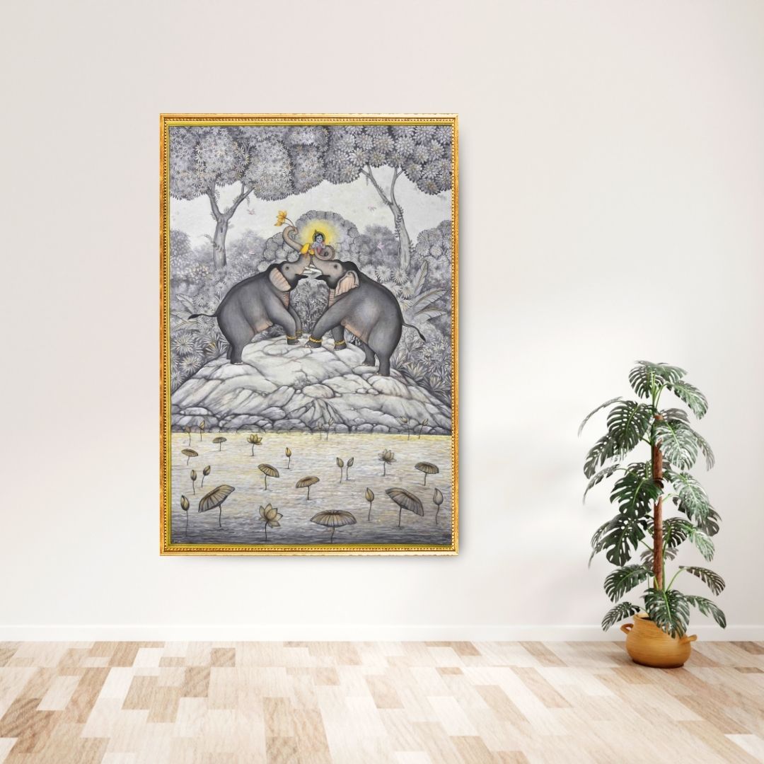 Bala Krishna with Elephants