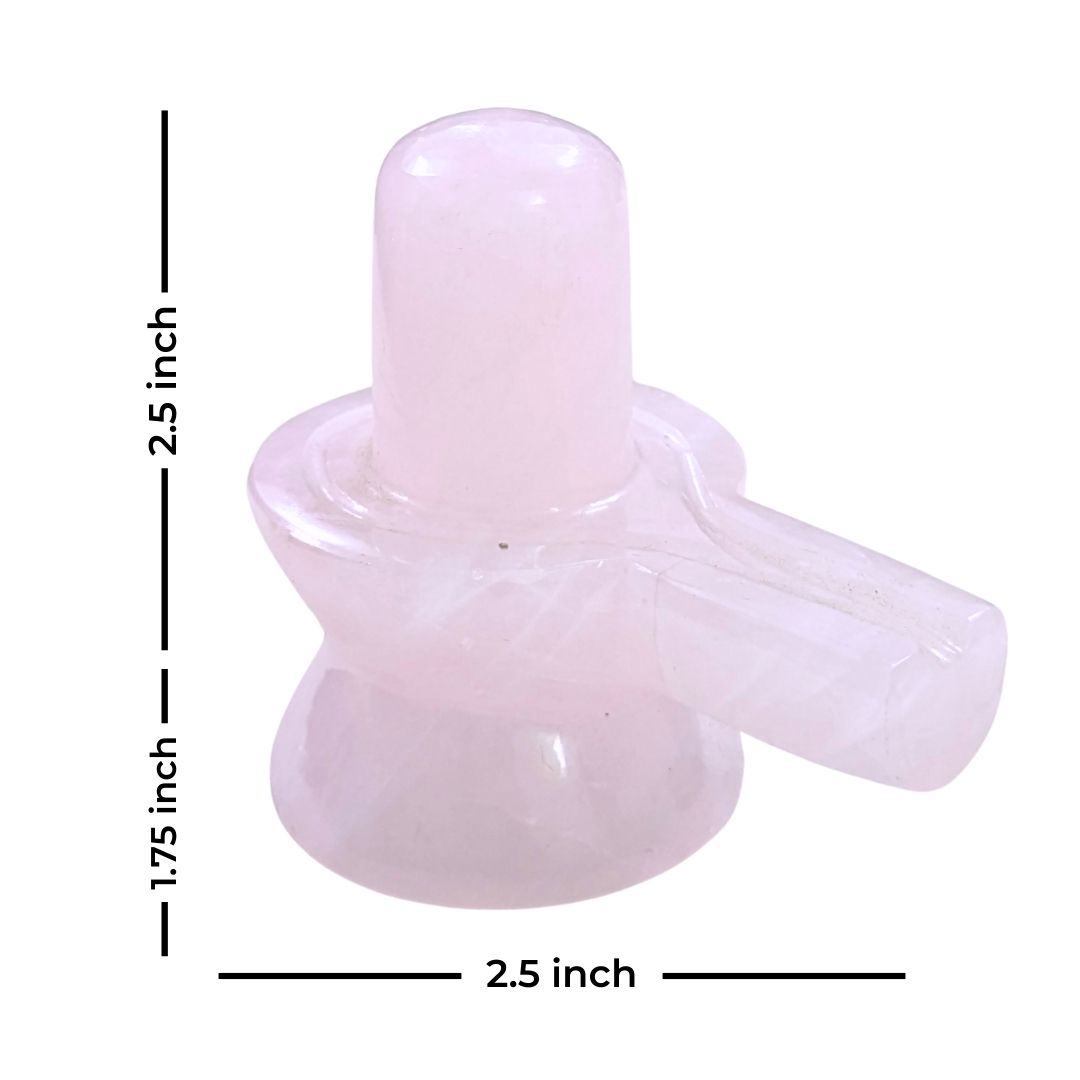 Rose Quartz Shivling for Spiritual Healing and Home Meditation Altars