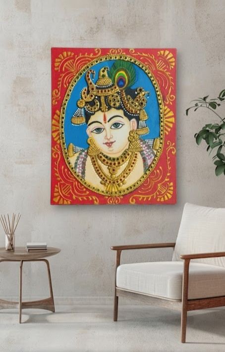 Handcrafted Shri Krishna Portrait